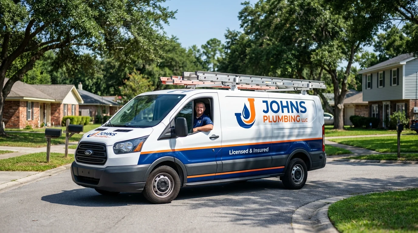 Johns Plumbing LLC service van in Eaton, CO