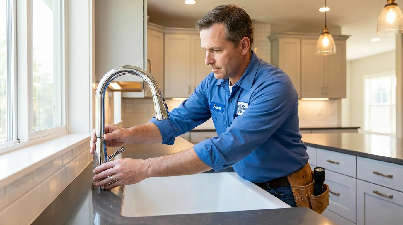 Kitchen faucet installation by Johns Plumbing LLC in Eaton